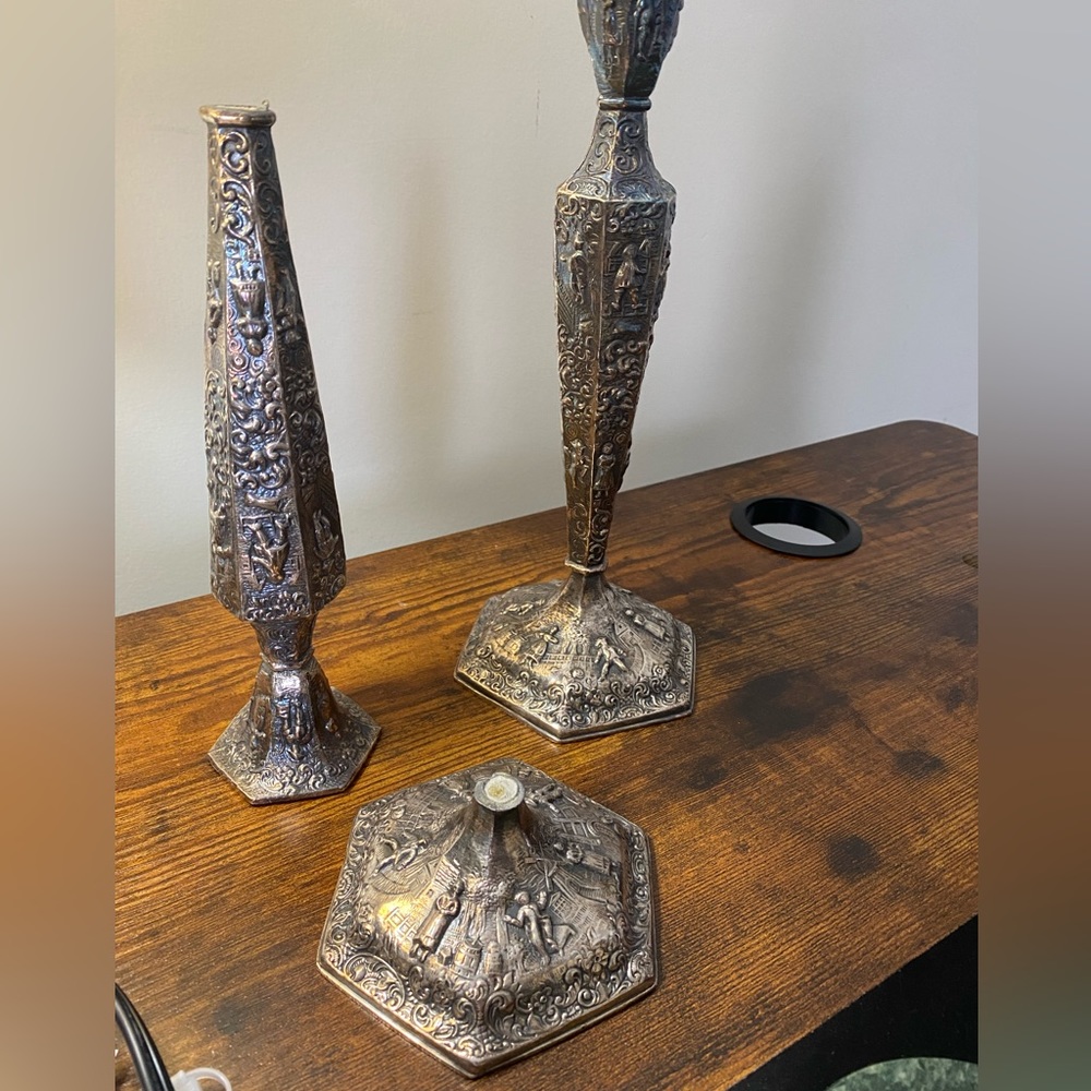 Dutch Silver Candle Holders